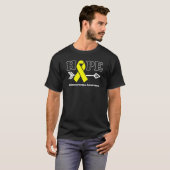 Hope Adenosarcoma Awareness Yellow Ribbon T-Shirt (Vorne ganz)