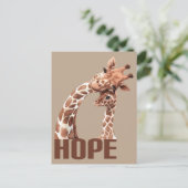 Hope Adorable Mama und Baby Giraffe Postkarte (Stehend Vorderseite)