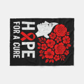 Hope Aids Butterfly Red Ribbon Hiv Aids Awareness  Fleecedecke (Vorderseite (Horizontal))
