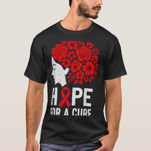 Hope Aids Butterfly Red Ribbon Hiv Aids Awareness T-Shirt (Vorderseite)
