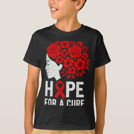 Hope Aids Butterfly Red Ribbon Hiv Aids Awareness T-Shirt (Vorderseite)