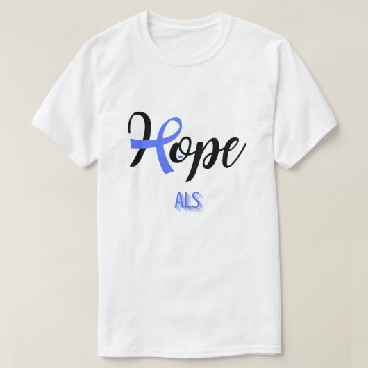HOPE/ALS/LOU GEHRIG-KRANKHEIT/ UNISEX T-Shirt (Design vorne)
