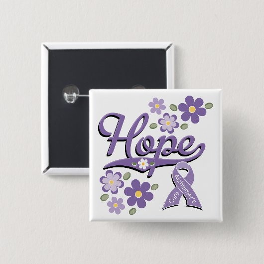 Hope Alzheimer's Awareness Button (Vorne & Hinten)