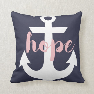 Hope Anchor Pillow - Navy Kissen