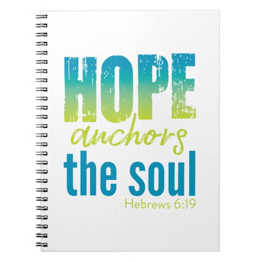 Hope Anchors Soul - Hebräer 6:19 Notizblock (Vorderseite)