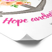Hope Anchors The Soul Floral Anchor Poster (Ecke)