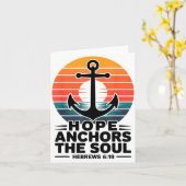 Hope Anchors The Soul Hebrews 6_19 Bible Verse Chr Karte (Gelbe Blume)
