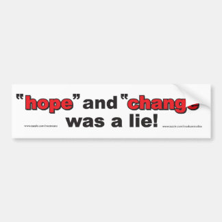 HOPE-AND-CHANGE-was-a-lie.p Autoaufkleber