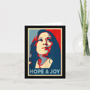 Hope and Joy Kamala Harris Obama 47. Vote Portrai Karte