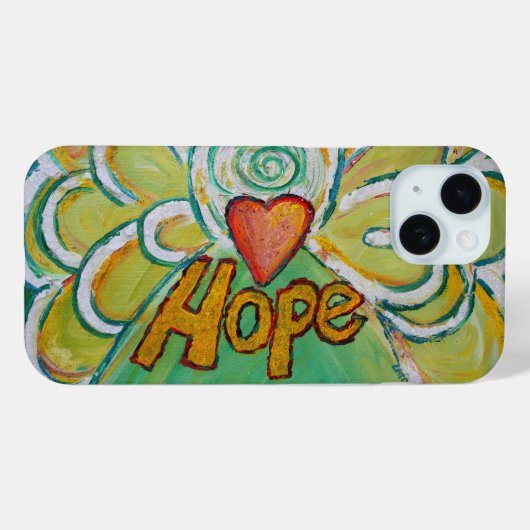 Hope Angel Word Art Custom iPhone Case (Rückseite (Horizontal))