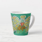 Hope Angel Word Art Custom Latte Tassen Cup (Rechte Ecke)