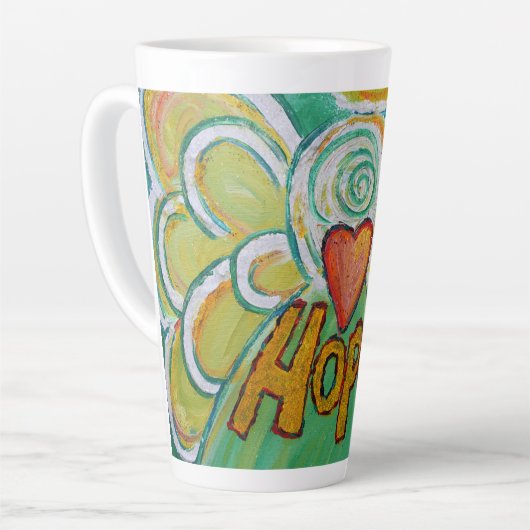 Hope Angel Word Art Custom Latte Tassen Cup (Linke Ecke)