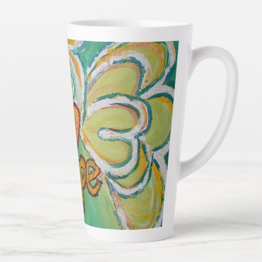 Hope Angel Word Art Custom Latte Tassen Cup (Rechts)