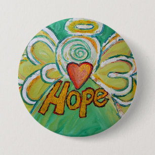 Hope Angel Word Art Lapel Pin Pendant Tasten Button
