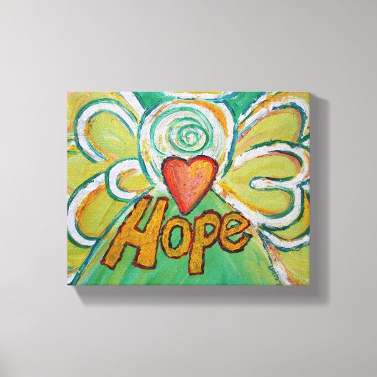 Hope Angel Word Art Malerei Wrapped Canvas Leinwanddruck (Vorderseite)