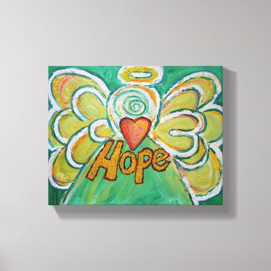 Hope Angel Word Art Malerei Wrapped Canvas Leinwanddruck (Vorderseite)
