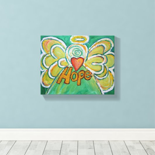 Hope Angel Word Art Malerei Wrapped Canvas Leinwanddruck (Insitu (Holzboden))
