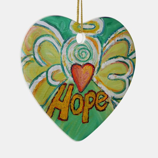 Hope Angel Word Kunstschatz Keramik Ornament (Rechts)
