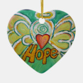 Hope Angel Word Kunstschatz Keramik Ornament (Vorne)