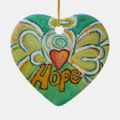 Hope Angel Word Kunstschatz Keramik Ornament (Hinten)