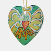 Hope Angel Word Kunstschatz Keramik Ornament (Links)