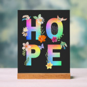 Hope Artistic Positive Motivierend Inspiration Acrylschild (Neutral)
