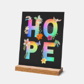 Hope Artistic Positive Motivierend Inspiration Acrylschild (Winkel)