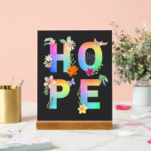 Hope Artistic Positive Motivierend Inspiration Acrylschild (Hochzeit)