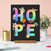 Hope Artistic Positive Motivierend Inspiration Acrylschild (Hochzeit)