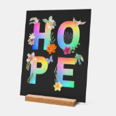 Hope Artistic Positive Motivierend Inspiration Acrylschild (Winkel)