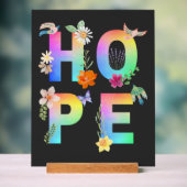 Hope Artistic Positive Motivierend Inspiration Acrylschild (Neutral)