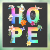 Hope Artistic Positive Motivierend Inspiration Fensteraufkleber (Blatt 3)