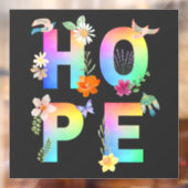 Hope Artistic Positive Motivierend Inspiration Fensteraufkleber (Blatt 2)