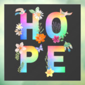 Hope Artistic Positive Motivierend Inspiration Fensteraufkleber (Blatt 3)