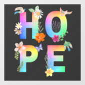 Hope Artistic Positive Motivierend Inspiration Fensteraufkleber (Blatt)