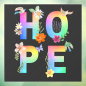 Hope Artistic Positive Motivierend Inspiration Fensteraufkleber (Blatt 3)