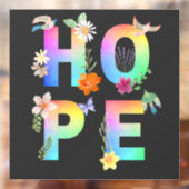 Hope Artistic Positive Motivierend Inspiration Fensteraufkleber (Blatt 2)