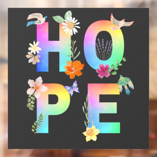 Hope Artistic Positive Motivierend Inspiration Fensteraufkleber (Blatt 2)