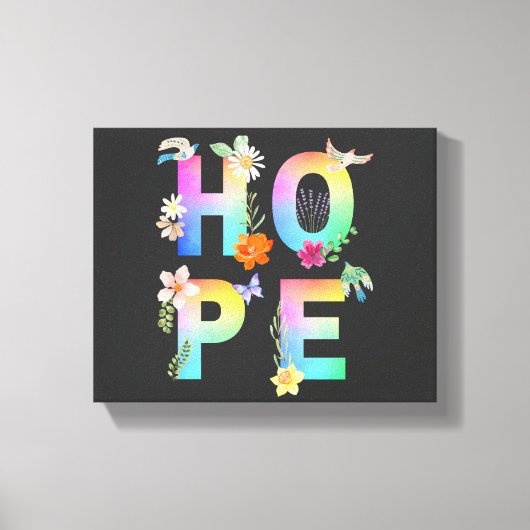 Hope Artistic Positive Motivierend Inspiration Leinwanddruck (Vorderseite)