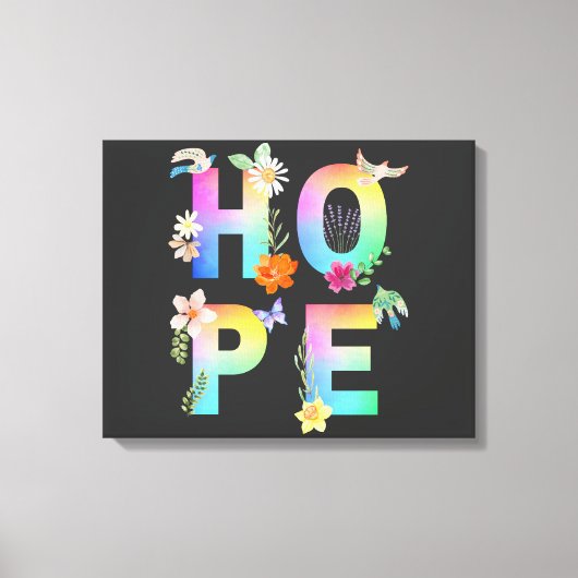 Hope Artistic Positive Motivierend Inspiration Leinwanddruck (Vorderseite)
