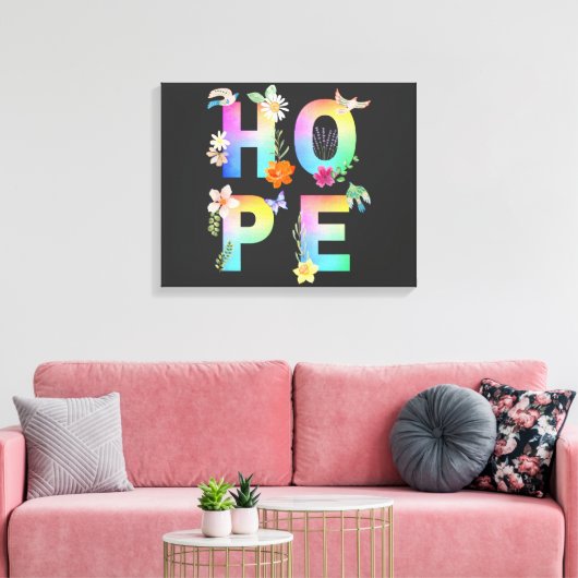 Hope Artistic Positive Motivierend Inspiration Leinwanddruck (Insitu (Wohnzimmer))