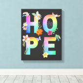 Hope Artistic Positive Motivierend Inspiration Leinwanddruck (Insitu (Holzboden))