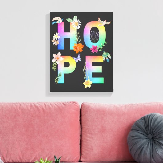 Hope Artistic Positive Motivierend Inspiration Leinwanddruck (Insitu (Wohnzimmer))