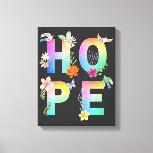 Hope Artistic Positive Motivierend Inspiration Leinwanddruck (Vorderseite)