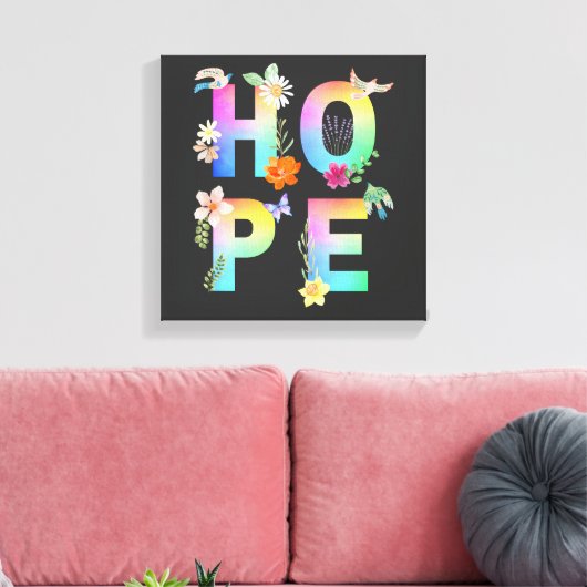 Hope Artistic Positive Motivierend Inspiration Leinwanddruck (Insitu (Wohnzimmer))