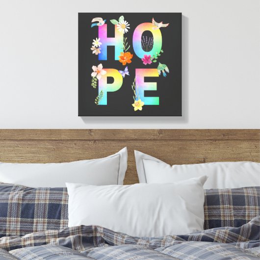 Hope Artistic Positive Motivierend Inspiration Leinwanddruck (Insitu (Schlafzimmer))