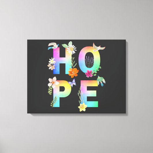 Hope Artistic Positive Motivierend Inspiration Leinwanddruck (Vorderseite)