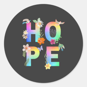 Hope Artistic Positive Motivierend Inspiration Runder Aufkleber