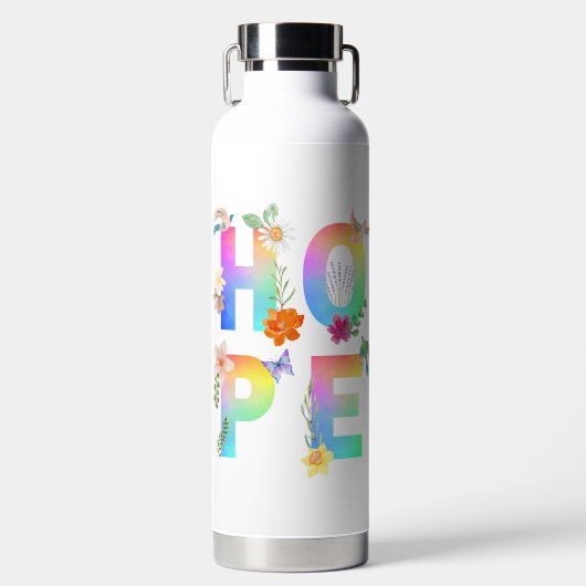 Hope Artistic Positive Motivierend Inspiration Trinkflasche (Vorderseite)