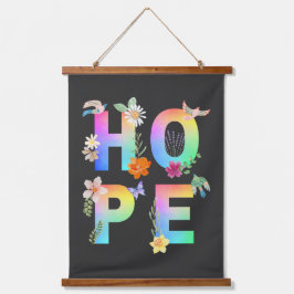 Hope Artistic Positive Motivierend Inspiration Wandteppich Mit Holzrahmen